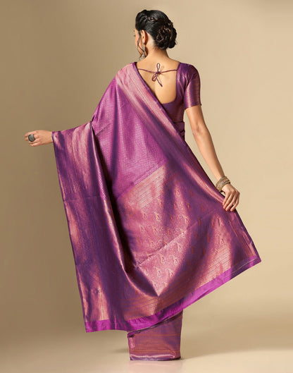 Purple Kanjivaram Silk Saree | Leemboodi