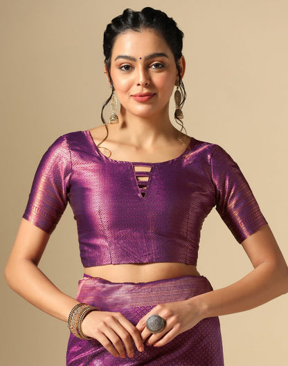 Purple Kanjivaram Silk Saree | Leemboodi