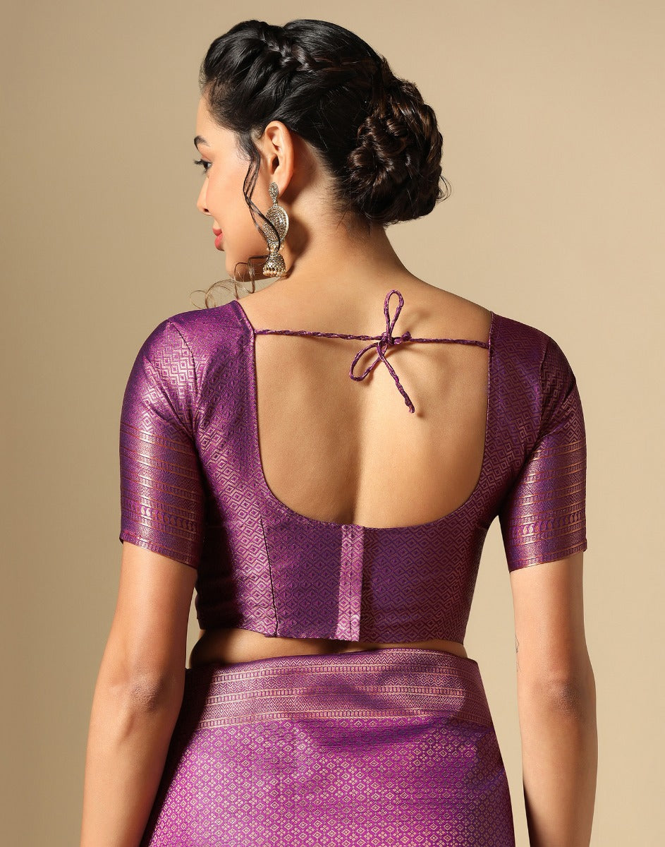 Purple Kanjivaram Silk Saree | Leemboodi