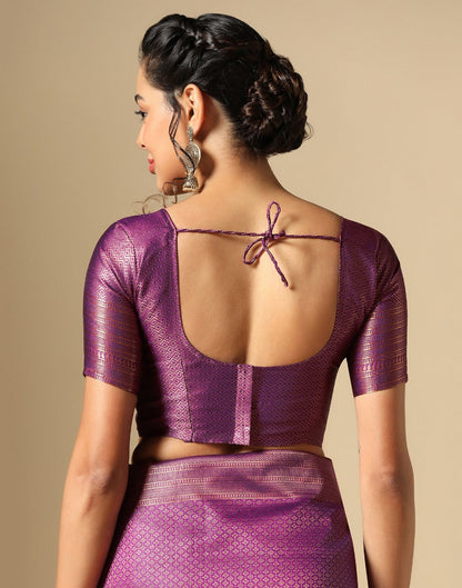 Purple Kanjivaram Silk Saree | Leemboodi