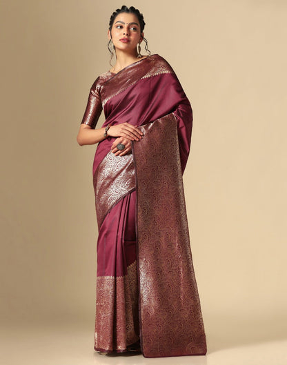 Maroon Kanjivaram Silk Saree | Sudathi
