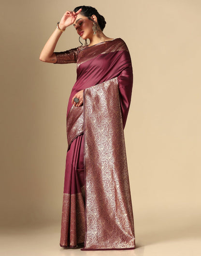 Maroon Kanjivaram Silk Saree | Sudathi