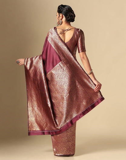 Maroon Kanjivaram Silk Saree | Sudathi