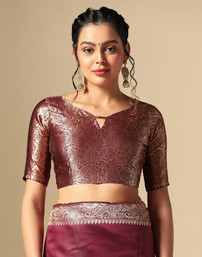 Maroon Kanjivaram Silk Saree | Sudathi