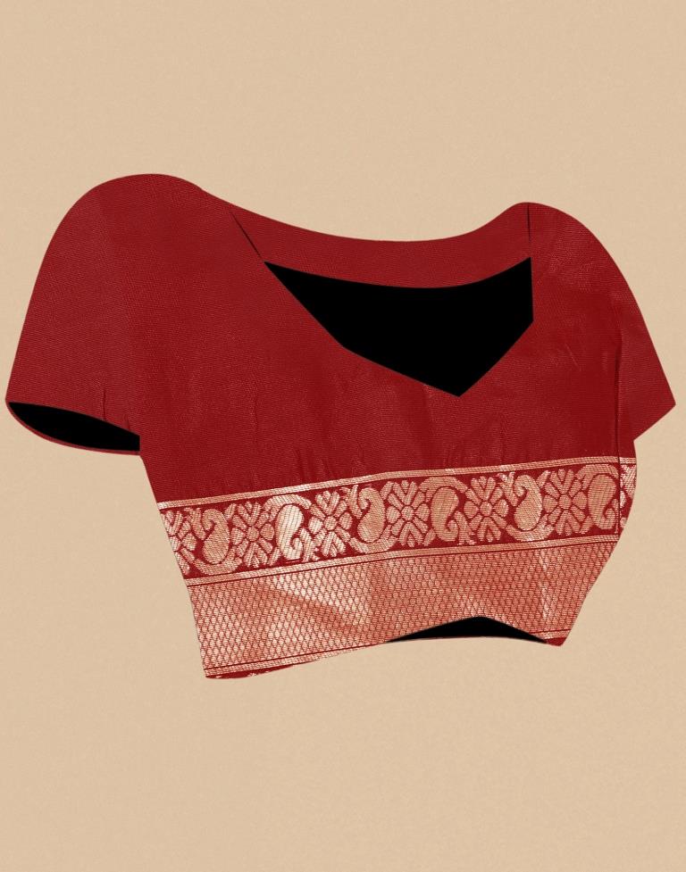 Rama Green Silk Weaving Saree