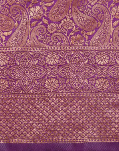 Purple Silk Weaving Saree