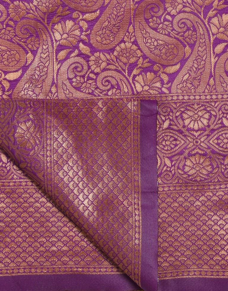 Purple Silk Weaving Saree