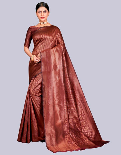 Maroon Silk Saree | Leemboodi