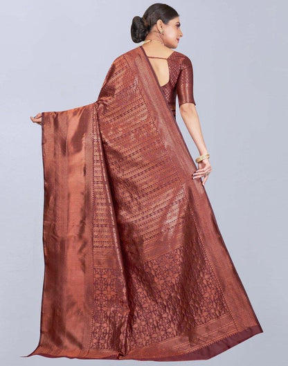 Maroon Silk Saree | Leemboodi