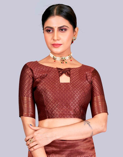 Maroon Silk Saree | Leemboodi