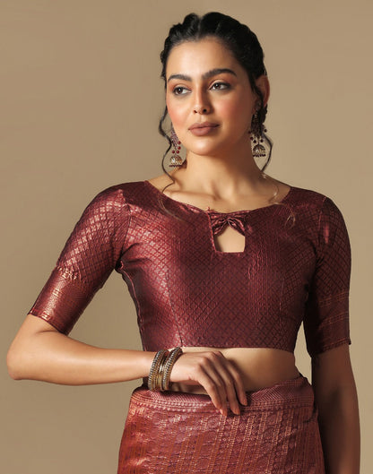 Maroon Silk Saree | Leemboodi
