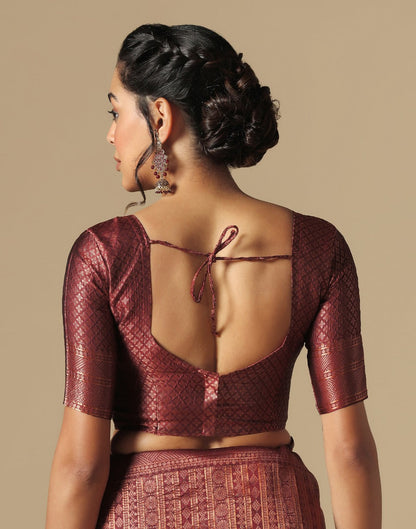 Maroon Silk Saree | Leemboodi