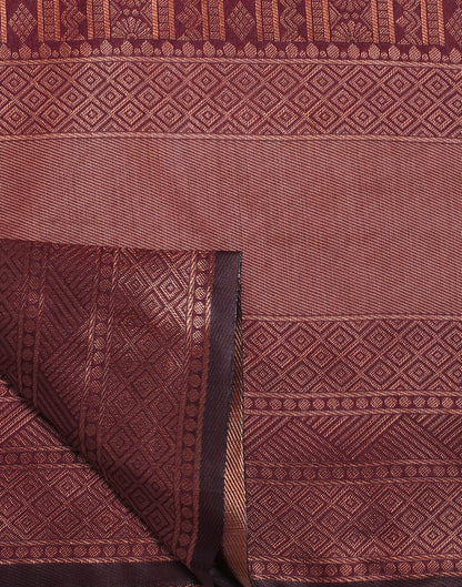 Maroon Silk Saree | Leemboodi