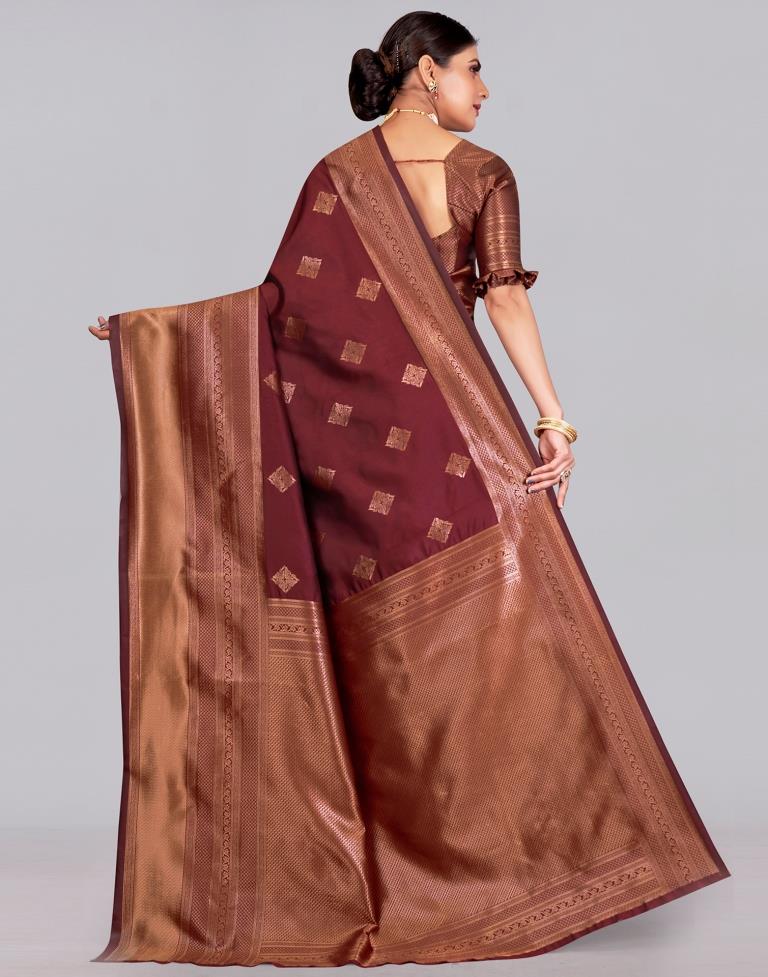 Maroon Silk Saree | Leemboodi