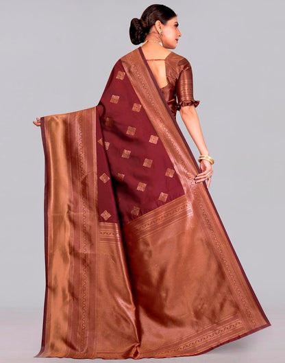 Maroon Silk Saree | Leemboodi