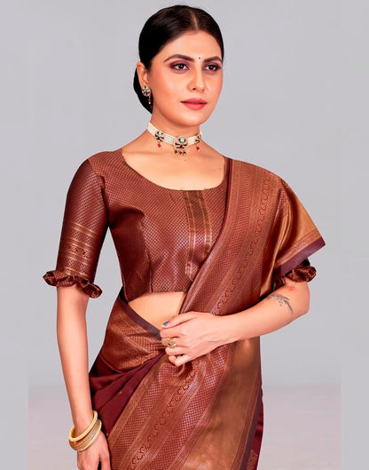 Maroon Silk Saree | Leemboodi