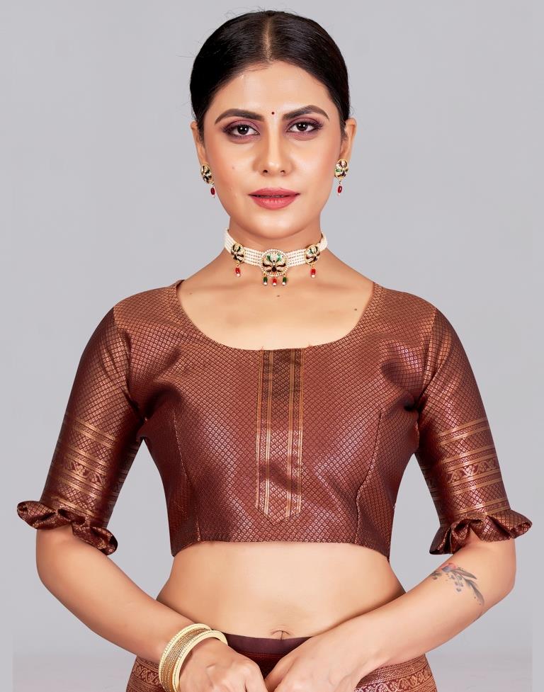 Maroon Silk Saree | Leemboodi