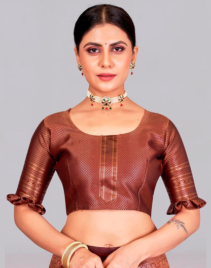 Maroon Silk Saree | Leemboodi