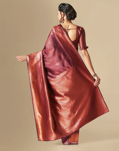 Maroon Silk Saree | Leemboodi