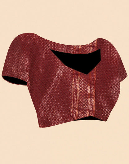 Maroon Silk Saree | Leemboodi
