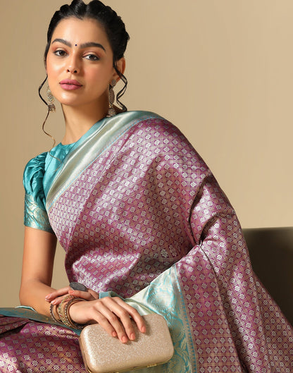 Purple Silk Jacquard Saree | Sudathi