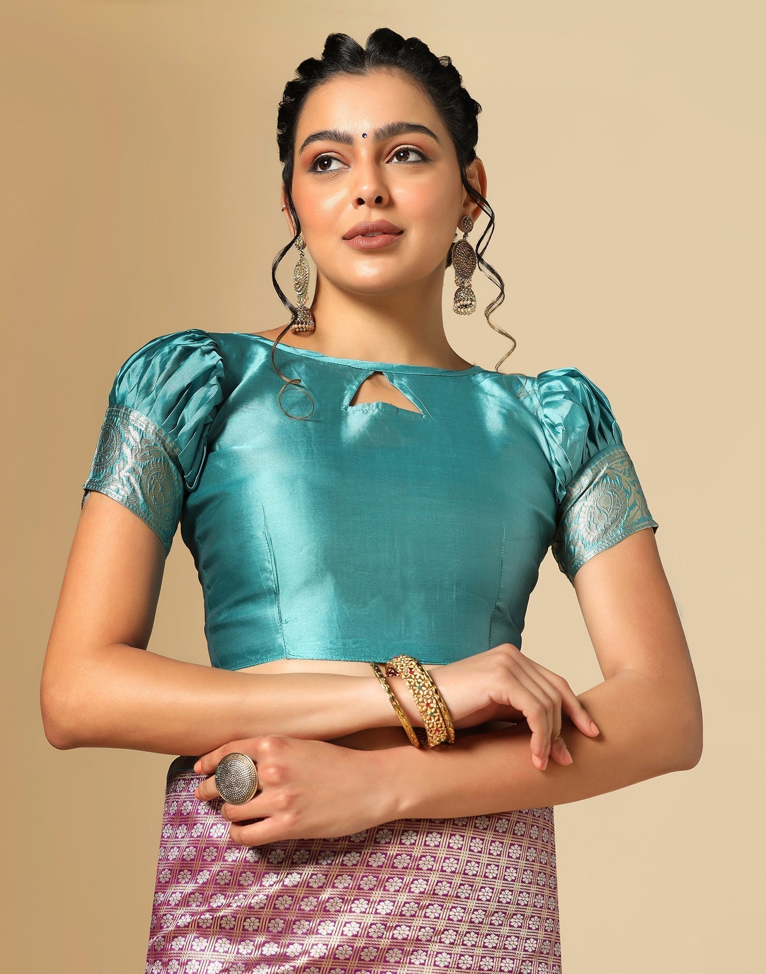 Purple Silk Jacquard Saree | Sudathi