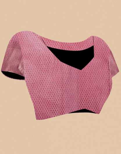 Light Pink Silk Weaving Saree