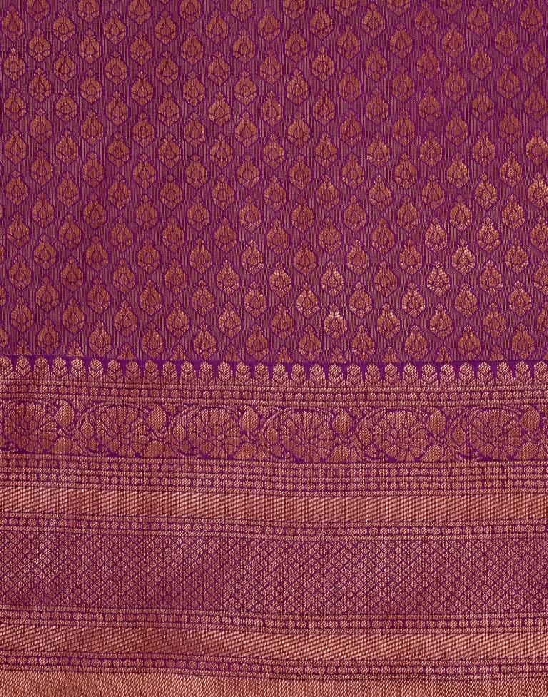 Purple Silk Weaving Saree