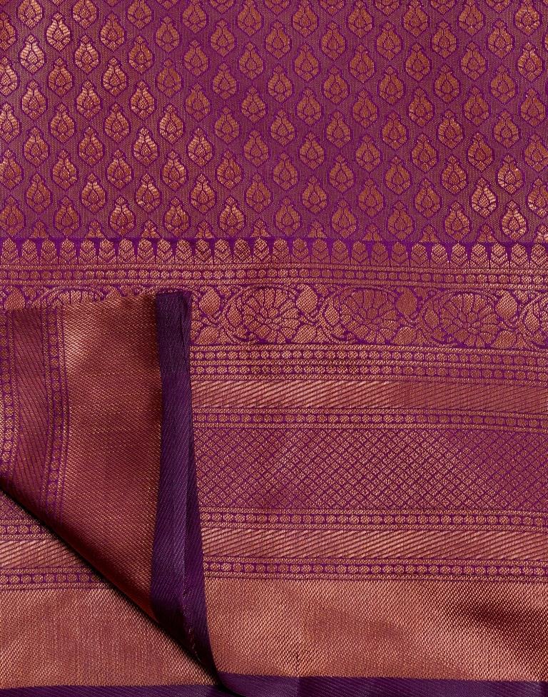Purple Silk Weaving Saree