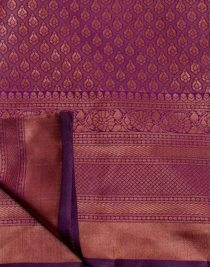 Purple Silk Weaving Saree