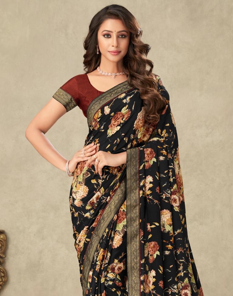 Black Silk Saree | Leemboodi