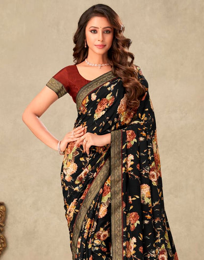 Black Silk Saree | Leemboodi