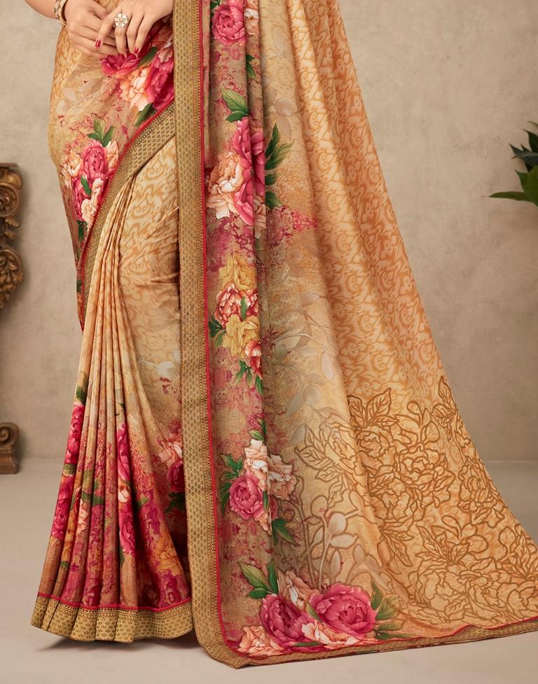 Light Brown Silk Saree | Leemboodi