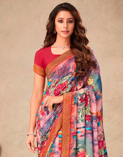 Multicoloured Silk Saree | Leemboodi