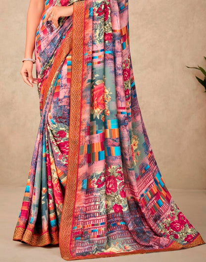 Multicoloured Silk Saree | Leemboodi