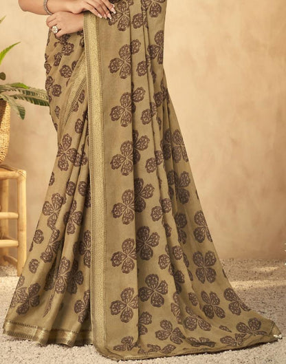 Brown Georgette Saree | Sudathi