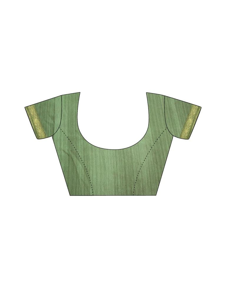 Olive Green Georgette Saree | Leemboodi