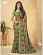 Olive Green Georgette Saree | Leemboodi