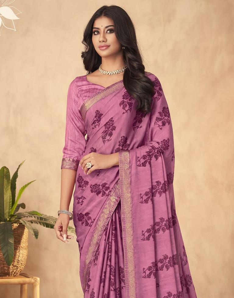 Pink Georgette Saree | Leemboodi