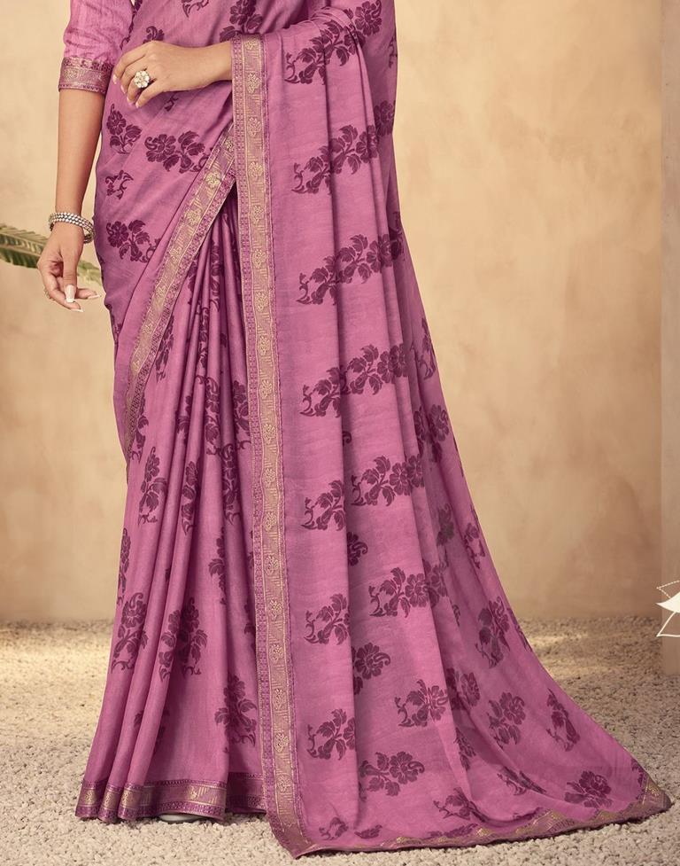 Pink Georgette Saree | Leemboodi