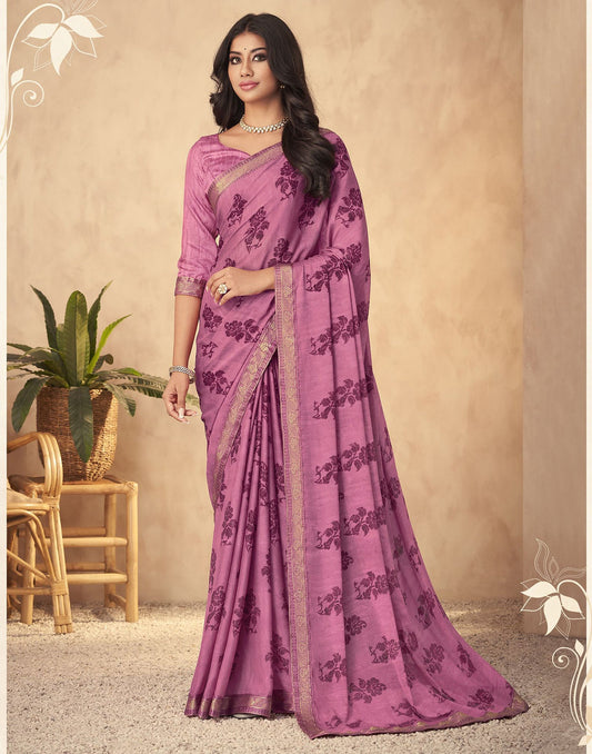 Pink Georgette Saree | Leemboodi