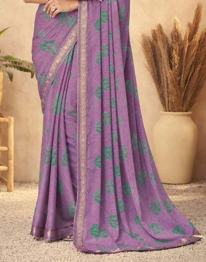 Light Purple Georgette Saree | Leemboodi