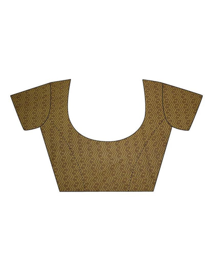 Brown Georgette Printed Saree
