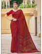 Red Georgette Saree | Leemboodi