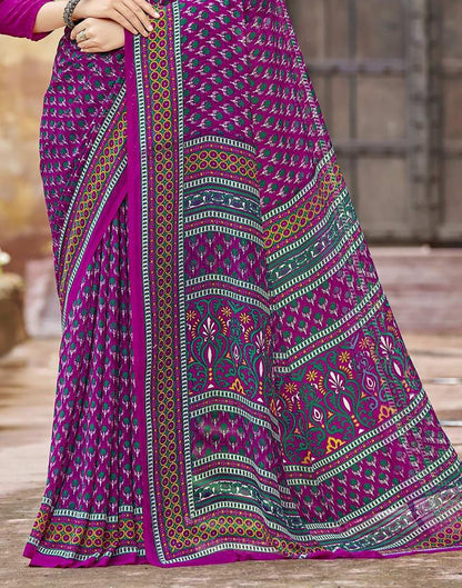 Purple Georgette Saree | Sudathi