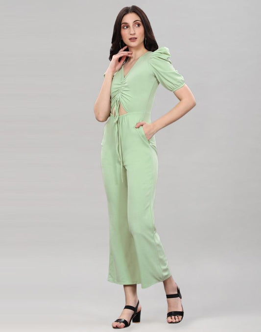 Pista Green Knitted Jumpsuits | Sudathi