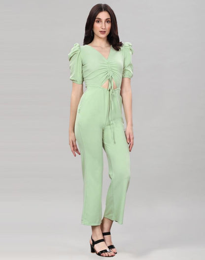Pista Green Knitted Jumpsuits | Sudathi