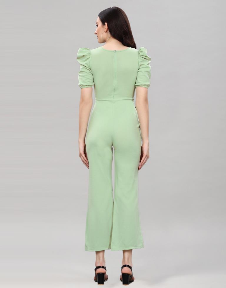 Pista Green Knitted Jumpsuits | Sudathi
