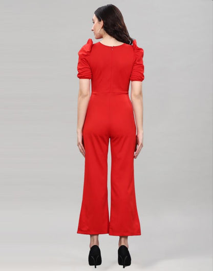 Red Knitted Jumpsuits | Sudathi
