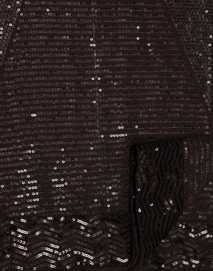 Brown Georgette Sequence Saree | Leemboodi